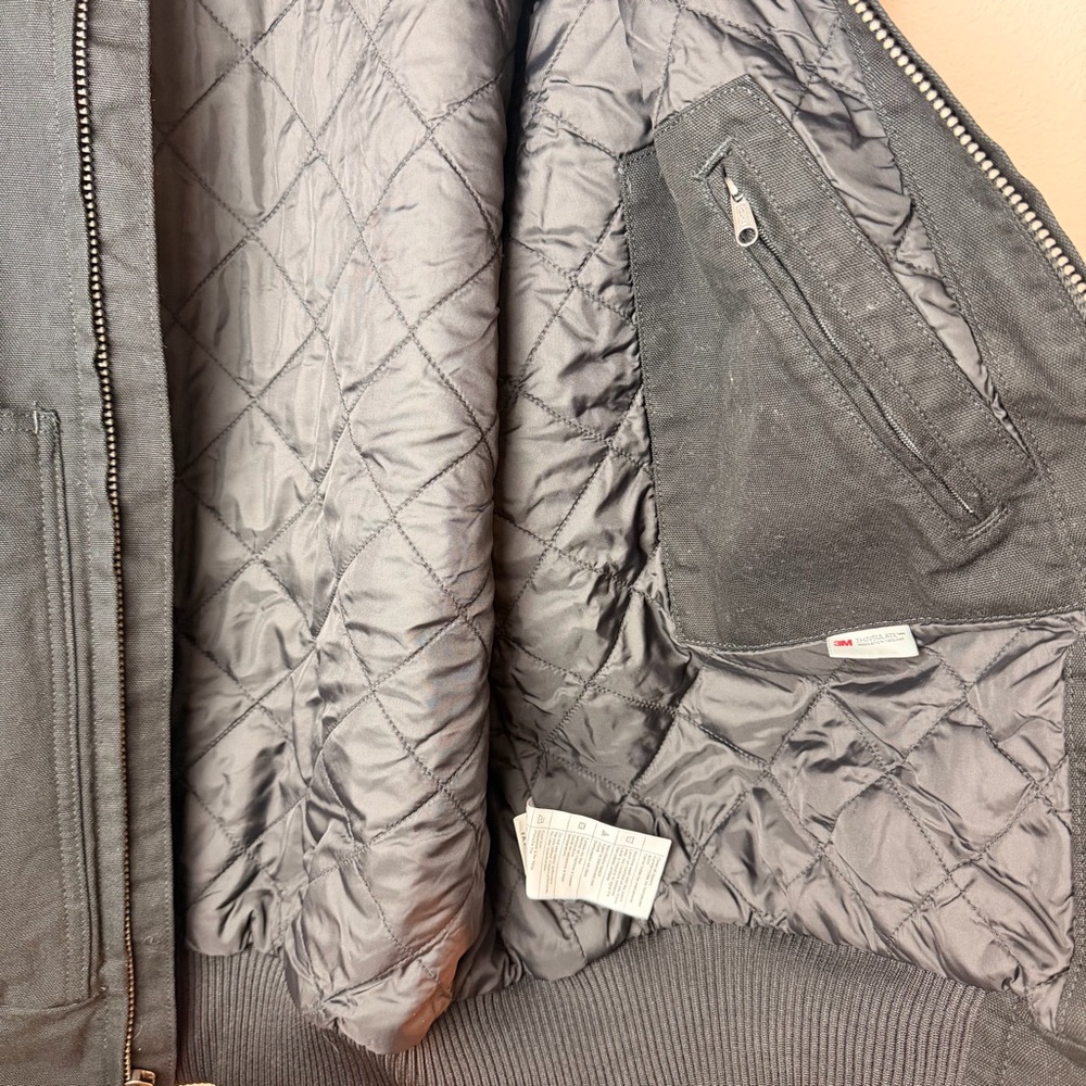 Carhartt Men’s Washed Duck Active Hooded Jacket Black J130-M Large - Picture 11 of 14